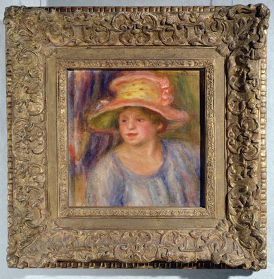Frau mit Hut, ca. 1915-19 von Pierre Auguste Renoir